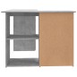 Scrivania ad Angolo Grigio Cemento 145x100x76 cm in Truciolato