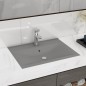 Lavabo con Foro Rubinetto Grigio Chiaro Opaco 60x46 cm Ceramica Lavabo con Foro Rubinetto Grigio Chiaro Opaco 60x46 cm Ceramica