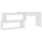 Scrivania ad Angolo Bianca 200x50x76 cm in Legno Multistrato Scrivania ad Angolo Bianca 200x50x76 cm in Legno Multistrato