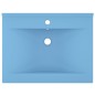Lavandino con Foro Rubinetto Azzurro Opaco 60x46 cm in Ceramica