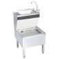 Lavandino Commerciale con Rubinetto da Pavimento Acciaio Inox Lavandino Commerciale con Rubinetto da Pavimento Acciaio Inox