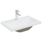 Lavabo da Incasso con Rubinetto 61x39x18 cm in Ceramica Bianco Lavabo da Incasso con Rubinetto 61x39x18 cm in Ceramica Bianco