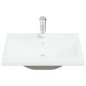 Lavabo da Incasso con Rubinetto 61x39x18 cm in Ceramica Bianco Lavabo da Incasso con Rubinetto 61x39x18 cm in Ceramica Bianco