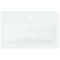 Lavabo da Incasso con Rubinetto 61x39x18 cm in Ceramica Bianco Lavabo da Incasso con Rubinetto 61x39x18 cm in Ceramica Bianco