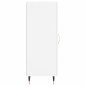 Credenza Bianco Lucido 34,5x34x90 cm in Legno Multistrato