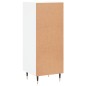Credenza Bianco Lucido 34,5x34x90 cm in Legno Multistrato