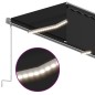 Tenda Automatica Parasole LED Sensore Vento 3x2,5m Antracite