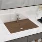 Lavandino con Foro Rubinetto Crema Opaco 60x46 cm in Ceramica Lavandino con Foro Rubinetto Crema Opaco 60x46 cm in Ceramica