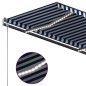 Tenda Automatica Sensore Vento e LED 3x2,5 cm Blu e Bianca Tenda Automatica Sensore Vento e LED 3x2,5 cm Blu e Bianca