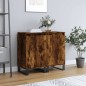 Credenze 2 pz Rovere Fumo 40x35x70 cm in Legno Multistrato Credenze 2 pz Rovere Fumo 40x35x70 cm in Legno Multistrato