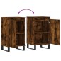 Credenze 2 pz Rovere Fumo 40x35x70 cm in Legno Multistrato Credenze 2 pz Rovere Fumo 40x35x70 cm in Legno Multistrato
