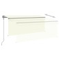Tenda Automatica con Parasole LED e Sensore Vento 3x2,5m Crema Tenda Automatica con Parasole LED e Sensore Vento 3x2,5m Crema