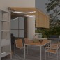 Tenda Automatica con LED Sensore Vento 3x2,5 m Giallo Bianco Tenda Automatica con LED Sensore Vento 3x2,5 m Giallo Bianco