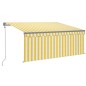 Tenda Automatica con LED Sensore Vento 3x2,5 m Giallo Bianco Tenda Automatica con LED Sensore Vento 3x2,5 m Giallo Bianco