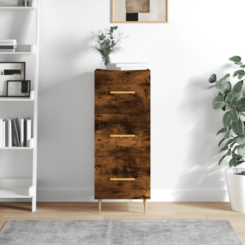 Credenza Rovere Fumo 34,5x34x90 cm in Legno Multistrato Credenza Rovere Fumo 34,5x34x90 cm in Legno Multistrato
