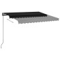 Tenda da Sole Automatica Sensore Vento e LED 3x2,5cm Antracite Tenda da Sole Automatica Sensore Vento e LED 3x2,5cm Antracite