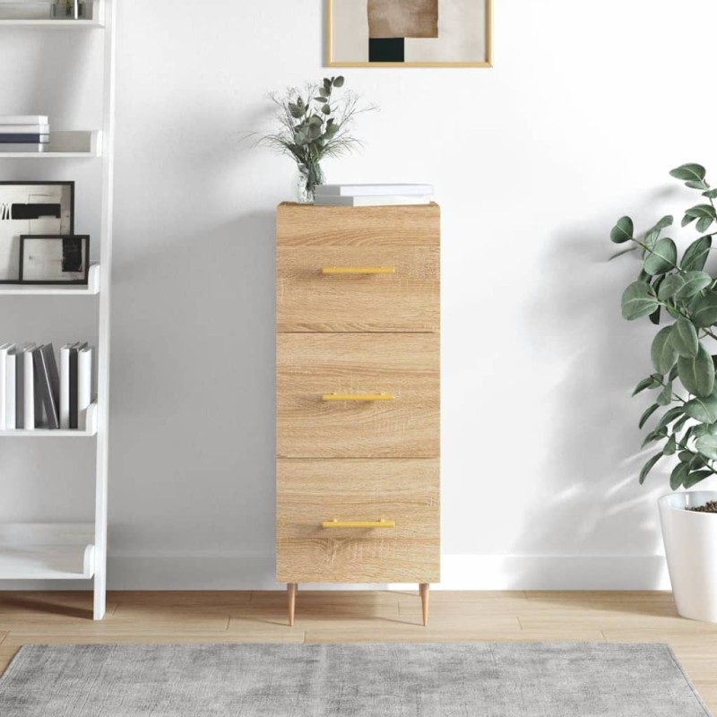 Credenza Rovere Sonoma 34,5x34x90 cm in Legno Multistrato Credenza Rovere Sonoma 34,5x34x90 cm in Legno Multistrato