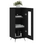 Credenza Nero 34,5x34x90 cm in Legno Multistrato Credenza Nero 34,5x34x90 cm in Legno Multistrato