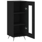 Credenza Nero 34,5x34x90 cm in Legno Multistrato Credenza Nero 34,5x34x90 cm in Legno Multistrato