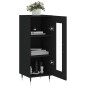 Credenza Nero 34,5x34x90 cm in Legno Multistrato Credenza Nero 34,5x34x90 cm in Legno Multistrato