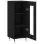 Credenza Nero 34,5x34x90 cm in Legno Multistrato Credenza Nero 34,5x34x90 cm in Legno Multistrato