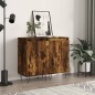 Credenze 2 pz Rovere Fumo 40x35x70 cm in Legno Multistrato Credenze 2 pz Rovere Fumo 40x35x70 cm in Legno Multistrato