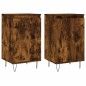 Credenze 2 pz Rovere Fumo 40x35x70 cm in Legno Multistrato Credenze 2 pz Rovere Fumo 40x35x70 cm in Legno Multistrato