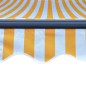 Tenda da Sole Retrattile Sensore e LED 300x250cm Giallo Bianca Tenda da Sole Retrattile Sensore e LED 300x250cm Giallo Bianca