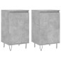 Credenze 2 pz Grigio Cemento 40x35x70 cm in Legno Multistrato Credenze 2 pz Grigio Cemento 40x35x70 cm in Legno Multistrato
