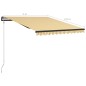 Tenda da Sole Retrattile Sensore e LED 300x250cm Giallo Bianca Tenda da Sole Retrattile Sensore e LED 300x250cm Giallo Bianca