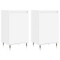 Credenze 2 pz Bianche 40x35x70 cm in Legno Multistrato Credenze 2 pz Bianche 40x35x70 cm in Legno Multistrato