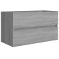 Mobile Bagno e Lavabo Integrato Grigio Sonoma Legno Multistrato Mobile Bagno e Lavabo Integrato Grigio Sonoma Legno Multistrato