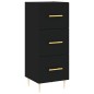 Credenza Nero 34,5x34x90 cm in Legno Multistrato Credenza Nero 34,5x34x90 cm in Legno Multistrato