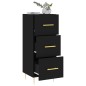 Credenza Nero 34,5x34x90 cm in Legno Multistrato Credenza Nero 34,5x34x90 cm in Legno Multistrato