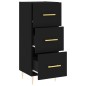 Credenza Nero 34,5x34x90 cm in Legno Multistrato Credenza Nero 34,5x34x90 cm in Legno Multistrato