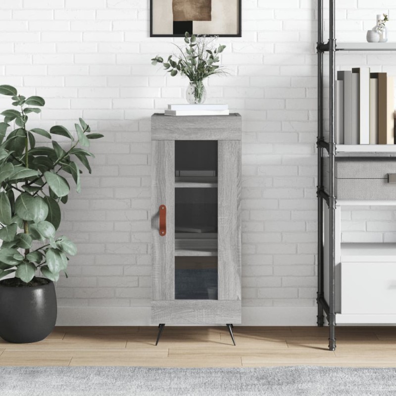 Credenza Grigio Sonoma 34,5x34x90 cm in Legno Multistrato Credenza Grigio Sonoma 34,5x34x90 cm in Legno Multistrato