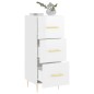 Credenza Bianco Lucido 34,5x34x90 cm in Legno Multistrato Credenza Bianco Lucido 34,5x34x90 cm in Legno Multistrato
