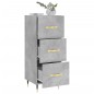 Credenza Grigio Cemento 34,5x34x90 cm in Legno Multistrato Credenza Grigio Cemento 34,5x34x90 cm in Legno Multistrato