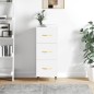 Credenza Bianca 34,5x34x90 cm in Legno Multistrato Credenza Bianca 34,5x34x90 cm in Legno Multistrato