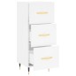 Credenza Bianca 34,5x34x90 cm in Legno Multistrato Credenza Bianca 34,5x34x90 cm in Legno Multistrato