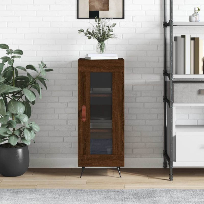 Credenza Rovere Marrone 34,5x34x90 cm in Legno Multistrato Credenza Rovere Marrone 34,5x34x90 cm in Legno Multistrato