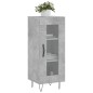 Credenza Grigio Cemento 34,5x34x90 cm in Legno Multistrato Credenza Grigio Cemento 34,5x34x90 cm in Legno Multistrato
