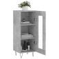 Credenza Grigio Cemento 34,5x34x90 cm in Legno Multistrato Credenza Grigio Cemento 34,5x34x90 cm in Legno Multistrato