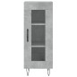Credenza Grigio Cemento 34,5x34x90 cm in Legno Multistrato Credenza Grigio Cemento 34,5x34x90 cm in Legno Multistrato