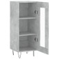 Credenza Grigio Cemento 34,5x34x90 cm in Legno Multistrato Credenza Grigio Cemento 34,5x34x90 cm in Legno Multistrato