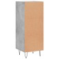 Credenza Grigio Cemento 34,5x34x90 cm in Legno Multistrato Credenza Grigio Cemento 34,5x34x90 cm in Legno Multistrato