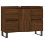Armadietto Bagno Rovere Marrone 80x33x60cm in Legno Multistrato Armadietto Bagno Rovere Marrone 80x33x60cm in Legno Multistrato