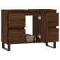 Armadietto Bagno Rovere Marrone 80x33x60cm in Legno Multistrato Armadietto Bagno Rovere Marrone 80x33x60cm in Legno Multistrato