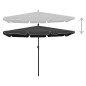 Ombrellone da Giardino con Palo 210x140 cm Antracite Ombrellone da Giardino con Palo 210x140 cm Antracite