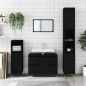 vidaXL Mobile da Bagno Nero 80x33x60 cm in Legno Multistrato vidaXL Mobile da Bagno Nero 80x33x60 cm in Legno Multistrato